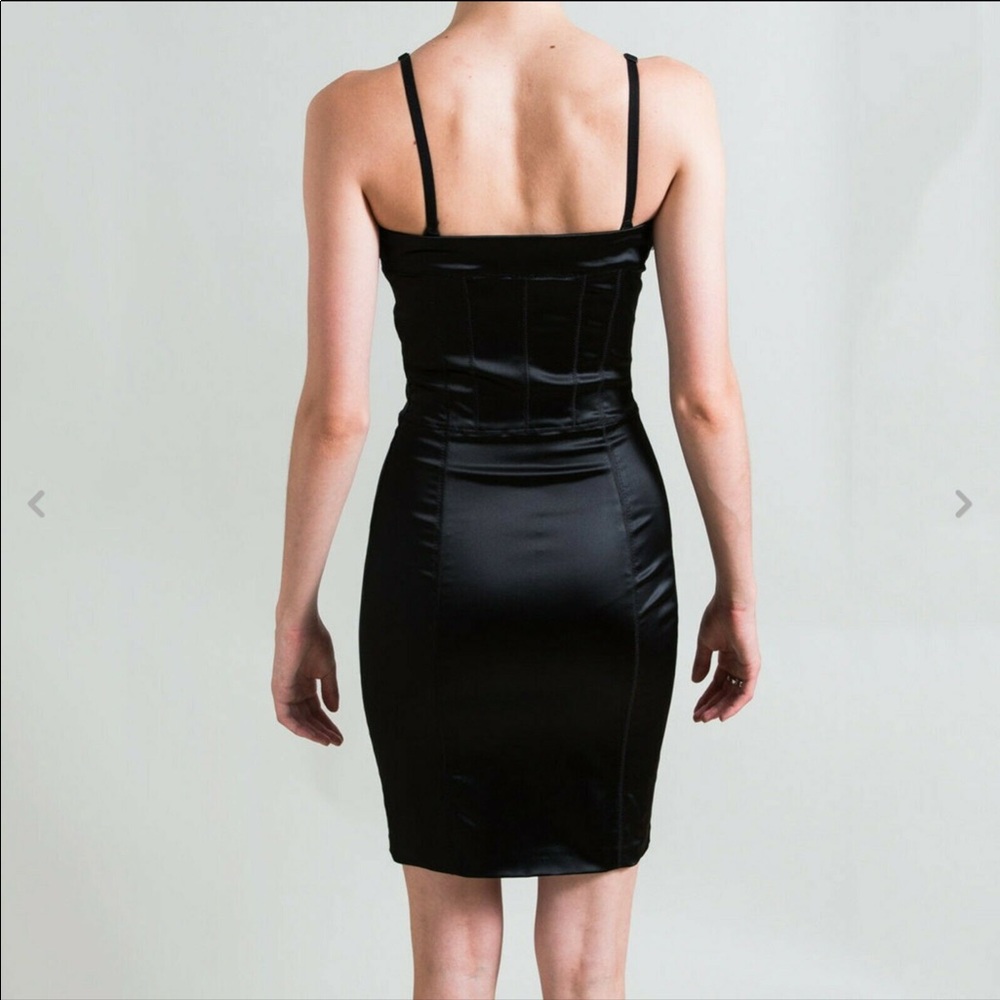 JOHN GALLIANO EMBELLISHED FITTED SATIN DRESS - Picture 3 of 8
